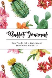 Cactus Bullet Journal: Cactus Dot Grid, 130 Dot Grid Pages, 5.5x8.5, High Productivity & Professional Notebook System