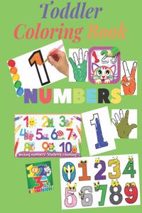 Toddler Coloring Book. Numbers Colors Shapes