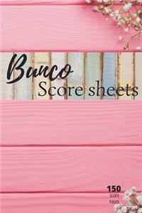 Bunco score sheets