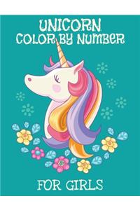 Unicorn Color By Number For Girls