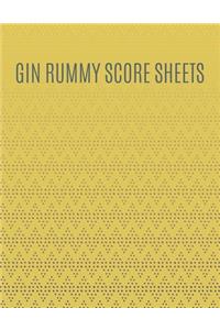 Gin Rummy Score Sheets