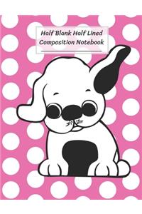 Half Blank Half Lined Composition Notebook