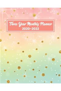 Three Year Monthly Planner 2020-2022