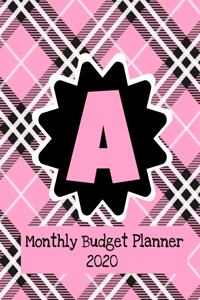Monthly Budget Planner 2020