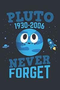 Pluto Never Forget Notebook