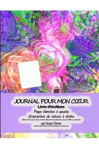 JOURNAL POUR MON COEUR Livre d'écriture Pages blanches à gauche Empreintes de nature à droite utiliser le livre pour le journal et utiliser les impressions pour profiter ou décorer par Grace Divine