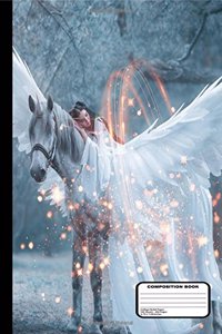 Magical Princess and Flying Unicorn Composition Notebook College Ruled 200 Pages / 100 Sheets, 9-3/4