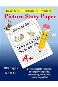 Creative Picture Story Paper 100 Pages 8.5 x 11