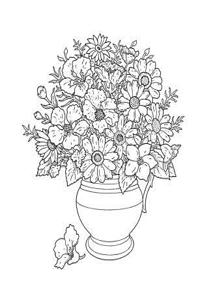 Mixed Flowers In A Pot Composition Notebook, Wide Ruled
