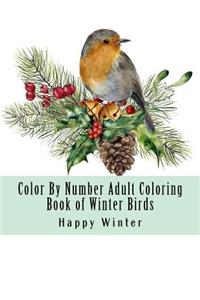 Color By Number Adult Coloring Book of Winter Birds