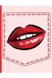 Woman's Red Lips Pocket