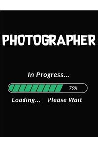 Photographer in Progress Loading Please Wait