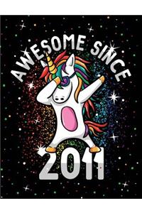 Unicorn Journal Awesome Since 2011 Activity Notebook