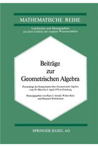 Beiträge Zur Geometrischen Algebra