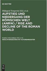 Inhaltsverzeichnis Mit Autorenregister