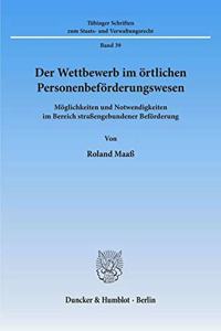 Der Wettbewerb Im Ortlichen Personenbeforderungswesen