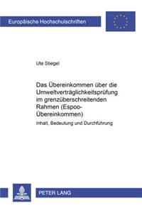 Das Uebereinkommen Ueber Die Umweltvertraeglichkeitspruefung Im Grenzueberschreitenden Rahmen (Espoo-Uebereinkommen)