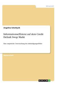 Informationseffizienz auf dem Credit Default Swap Markt