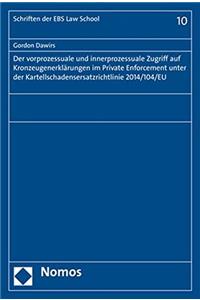 Vorprozessuale Und Innerprozessuale Zugriff Auf Kronzeugenerklarungen Im Private Enforcement Unter Der Kartellschadensersatzrichtlinie 2014/104/Eu