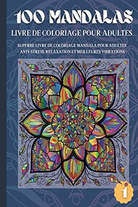 100 Mandalas Livre de Coloriage pour Adultes