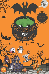 Halloween Coloring Book For Kids Ages 4-8