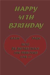 Happy 41th Birthday
