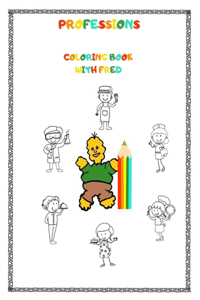 Coloring Book with Fred - Professions