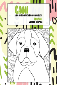 Libri da colorare per giovani adulti - Grande stampa - Animali - Cani