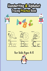 Handwriting & Alphabet Tracing Practice Book For Kids Ages 4-8