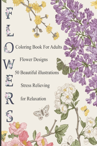 Coloring Book for adults Flower