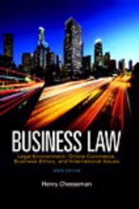 Business Law Plus Mybusinesslawlab with Pearson Etext -- Access Card Package (1-Semester)