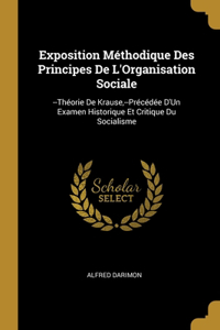 Exposition Méthodique Des Principes De L'Organisation Sociale