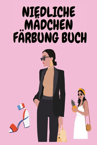 Niedliche Mädchen Färbung Buch