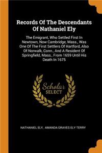 Records of the Descendants of Nathaniel Ely