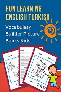 Fun Learning English Turkish Vocabulary Builder Picture Books Kids