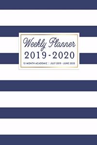 Weekly Planner 2019 - 2020 12-Month Academic, July 2019 - June 2020