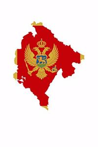 The Flag of Montenegro Overlaid on The Map of the Nation Journal