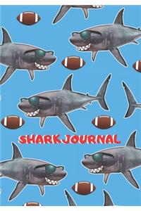 Shark Journal: Fun Shark Football Themed Primary Journal for Boys