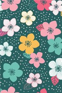 Chic Colorful Floral Design Notebook