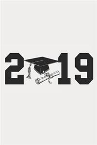 Graduation 2019 Cap Diploma Black Text