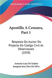 Apostilla A Censura, Part 1
