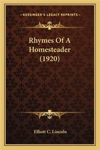Rhymes of a Homesteader (1920)