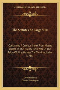 The Statutes At Large V10