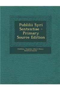 Publilii Syri Sententiae