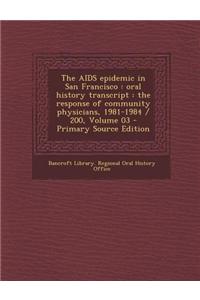 The AIDS Epidemic in San Francisco