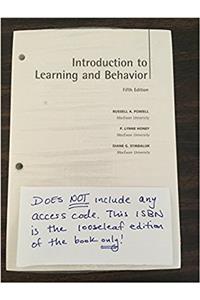 Introduction to Learning and Behavior, Loose-Leaf Version