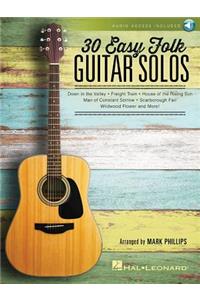 30 Easy Folk Guitar Solos