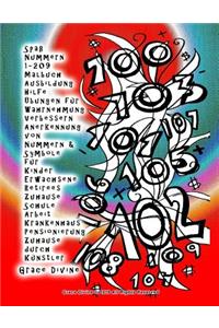 Spaß Nummern 1-209 Malbuch Ausbildung Hilfe Übungen für Wahrnehmung Verbessern Anerkennung von Nummern & Symbole für Kinder Erwachsene Retirees Zuhause Schule Arbeit Krankenhaus Pensionierung Zuhause durch Künstler Grace Divine