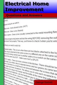 Electrical Home Improvement: Questions and Answers