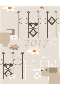 2017 The Dogs Dream of Flowers Monthly Academic Planner